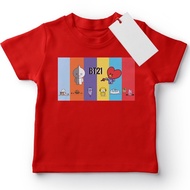 Bt21 Korean children's t-shirts with all characters