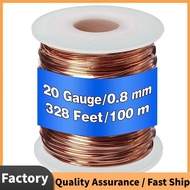 99.9% Dead Soft Copper Wire, 20 Gauge/ 0.8 mm Diameter, 328 Feet/ 100 M, 1 Pound Spool Pure Copper W