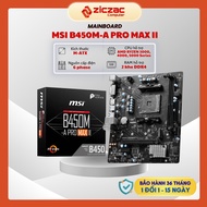 Mainboard MSI B450M-A Pro Max II DDR4 (B450 AMD AM4 - Ryzen 5000 Ready) - Genuine
