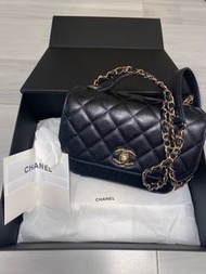 Chanel Business Affinity 中號黑色手挽垂 蓋手袋 A93607