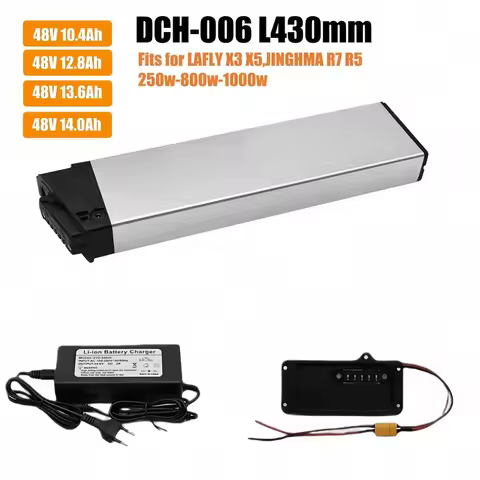 48V Battery 14Ah 13.6Ah 12.8Ah for LAFLY X3 X5 JINGHMA R7 R5 Fido M1 Pro 250W-1000W Bike Lithium Bat