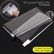 iPhone 6/7/8/6 Plus/7 Plus/8+/X/XS/XS Max/XR 3D Curved Plastic Film Screen Protector