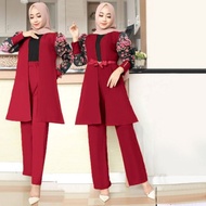 Baju Setelan Wanita Fashion Muslim Kekinian Terbaru 2021 yumna bunga