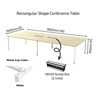 12ft 3600mm Rectangular Meeting Table Conference Table (12 Pax) (not include chair)