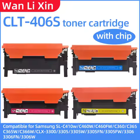 CLT406S CLT-K406S CLT406S C406S Y406S toner Cartridge compatible for Samsung SL-C460W C460FW SL-C463