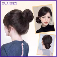 QUANSEN วิกผมปลอมแบบกิ๊บหนีบผมสังเคราะห์แบบตรงผมต่อแบบหนีบผมตรงแบบหนีบ