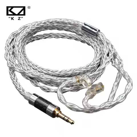 KZ 8 Core Silver Blue Hybrid 784 cores Silver plated Upgrade Cable Earphone Cable For KZ ZAS ZAX ZS1