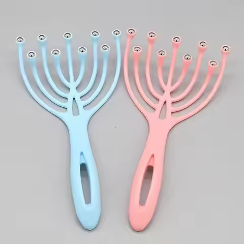 Multi-Functional Scalp Massager Scalp Neck Comb Roller 5 Finger 9 Claws Massager Relax SPA Hair Stre