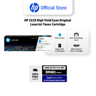 HP 222X High Yield Cyan Original LaserJet Toner Cartridge - for HP LaserJet Pro 3203 3288 MFP 3303 M