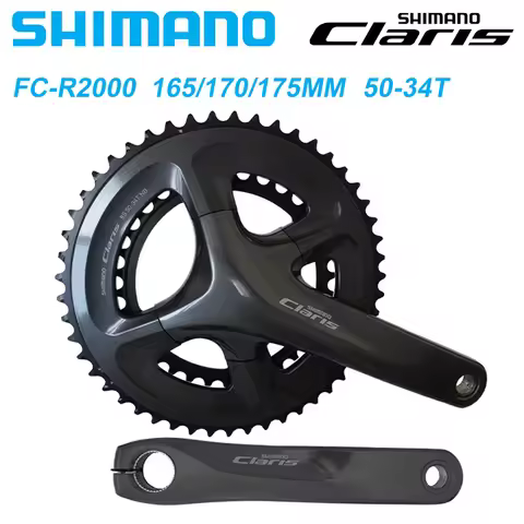 SHIMANO CLARIS R2000 Crankset FC-R2000 50-34T 165/170/175MM BB-RS500 / BB-RS500-PB Bottom Bracket Or