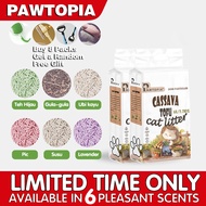 2PCS【COD】PAWTOPIA cassava cat litter tofu cat litter box pasir kucing pasir kucing murah barang kuci