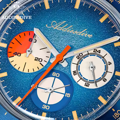 ADDIESDIVE AD2551 Luxury Men's Watch 0S20 Movement 10Bar Waterproof 316L Stainless Steel C3 Super Lu