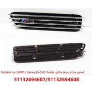 (1 Pair) Fender Air Vent Grille Decorative Board Suitable for 2001-2006 BMW 3 Series E46 M3 5113269