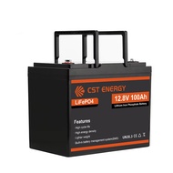CST ENERGY แบตเตอรี่ LiFePo4 12V 100Ah Lithium Battery with 100A BMS เกรดA แบตเตอรี่ลิเธียม Solar Ba