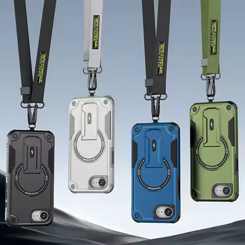 Shock Resistant Adjustable Long Lanyard Case for Iphone 17e 16e Iphone17e Iphone16e Mobile Phone Cov