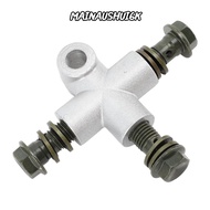 MAINAUSHUI6K Hydraulic Brake Adapter,  Line Coupling M10 Banjo Bolt Brake Line Connector, Durable 3 