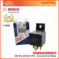 Universal Automotive Car Truck Lorry Relay 24V 87a 20/10A 5 Pin Bosch Relay 0986AH0803 (Taiwan)