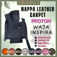 PROTON WAJA INSPIRA 5D 6D Car Floor Rear Mat Liner Carpet Custom Made PU Leather PREMIUM CARMAT