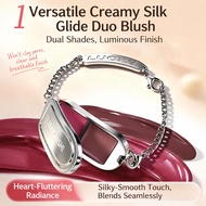 Cream Blush Highlight Stick / 2 In 1 Dual Shade / Waterproof Long Lasting Natural Glow Easy Blend No