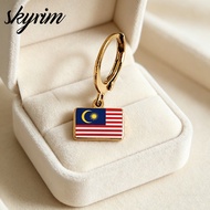 SKYRIM 1pc Malaysia Philippines Singapore Custom Country Flag 10*6.6mm Charms Stainless Steel Pendan