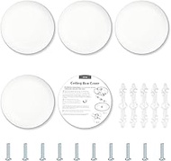 5pcs CP3540 Ceiling Cover Plate, Diameter 5.35in Premium Plastic Round Electrical Box Cover Paintabl