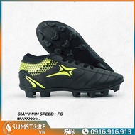Giày Đá Banh Iwin Speed+ FG Nhựa Cứng Đen - Giày Đá Sân Cỏ Tự nhiên
