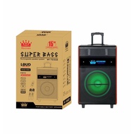 🔥 MYCROWN 🔥 15 INCH SUPER BASS BLUETOOTH KARAOKE SPEAKER 45000  PMPO WATT