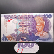 Collectibles for US Banknote ZT5255930 FirstPrefix EF 70-80%New Malaysia Siri 6 RM100 Jaffar Hussein Duit Lama (1pcs)