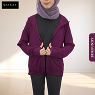 QAYRAA UPF50+ Cap Jacket Jogging Jacket Sport Anti-UV Hoodie /Size S-3XL/Black/Blue/Maroon/Grey/Dust