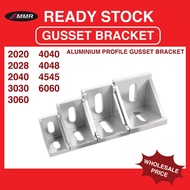 Gusset Element L Corner Bracket Connector Aluminium Profile 2020 2028 2040 3030 3060 4040 4080 4545 