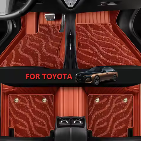 Custom 3D Car Floor Mats For Toyota C-HR 2018-2024 bZ4X 2022 bZ3 2023-2024 bZ5 2025 PU Leather Inter