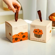 Baking Cupcake Packaging Box ins Muffin Cup Sandwich Cookies Cookies Dessert Dessert Portable Packag