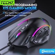 Chuột Gaming Esport macro X15 Led RGB 12800 DPI 12 phím cho máy tính laptop