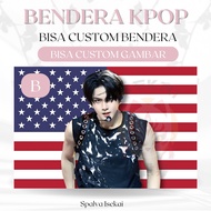 KPOP JUNGWON ENHYPEN AMERICA Flag KPOP POSTER/ Jungwon KPOP FLAG/ KPOP Tapestry/ Kpop Tapestry/