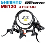 【Spot goods 】SHIMANO DEORE M6120 Hydraulic Disc Brake Set  M6120  Disc Brake D03S 4 piston brake MTB