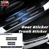 Ford Car Door Threshold Sticker Anti-Scratch Resistant To Dirt Carbon Fiber Car Accessories For Ford