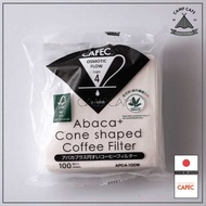 Cafec Abaca Plus Paper Filter | กระดาษกรองกาแฟทรงกรวยทำจากใยกล้วย 100 แผ่น