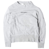 Champion x E hyphen world gallery聯名款 logo 刺繡高領衛衣 29163C42020 女童 150 灰色衛衣，抓絨內襯，高領套頭衫 [二手] [Champion ×