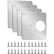 4PK Hinge Repair Kit - Cabinet Hinge Repair Plate Stainless Steel Door Hinge Repair Kit for Kitchen 