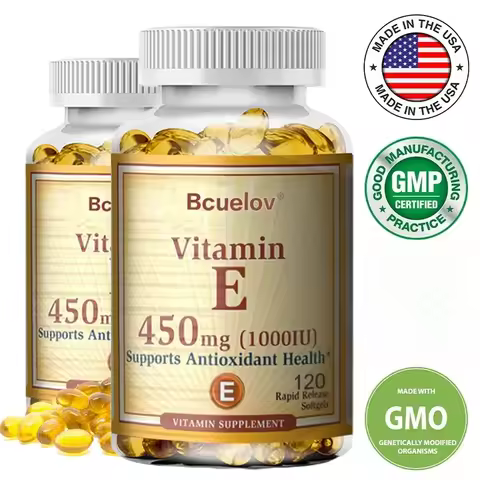 Bcuelov Vitamin E 1000 IU 450mg - for skin, hair, circulatory health, immune system support - antiox