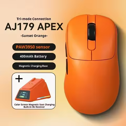 AJAZZ AJ179 Apex Gaming Mouse Wireless Three-mode PAW3395 Sensor 26kPDI Manual Engineering Wired Lig