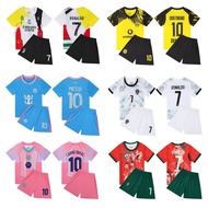 2526 Game Season soccer jersey Children's Football jersey Suit Argentina No. 7 C Luo No. 11 jersey