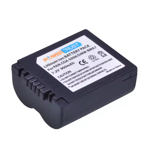 PowerTrust CGA-S006 DMW-BMA7 S006A BMA7 S006E Batteries for Panasonic Lumix DMC FZ7 FZ8 FZ18 FZ28 FZ