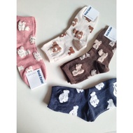 Korean Women’s Cozy Animal Socks | Textured Bouclé Bear Dog Bunny Alpaca