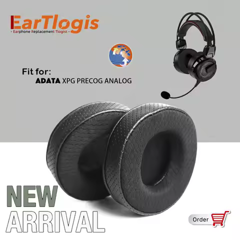 EarTlogis New Arrival Replacement Ear Pads for ADATA XPG PRECOG ANALOG Headset Earmuff Cover Cushion