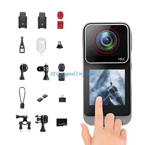 U75B Small Clear Sports Video Camera With Flexible Holder And Wireless App Control