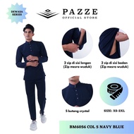 Pazze Baju Melayu Modern Slim Fit - Koshibo Series - Navy Blue