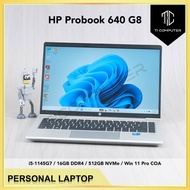HP Probook 640 G8 Intel Core i5-1145G7 16GB RAM 512GB NVMe SSD Win 11 Pro Refurbished Laptop