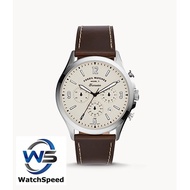 Fossil Men's Forrester Chronograph Brown Leather Watch FS5696