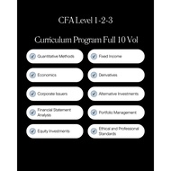 CFA All level 1 2 3 (Currriculum program, Kaplan Schweser, Mocks, IFT, Meldrum)